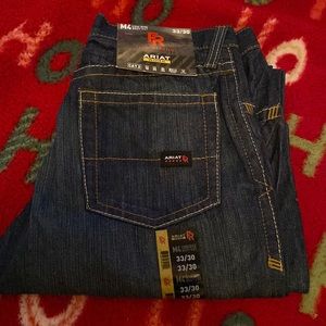 Mens Ariat work low rise boot cut jeans brand new